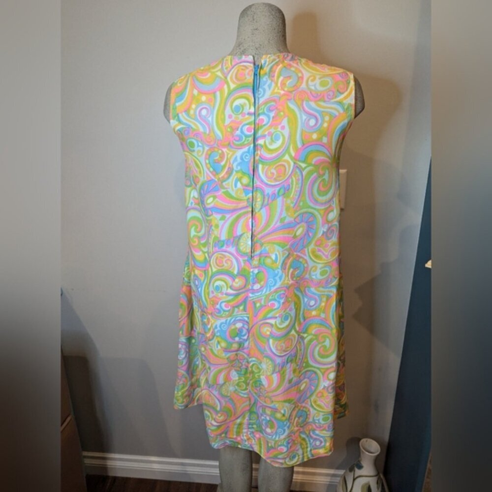 60's vintage iconic psychedelic disco shift dress. Couture Size 8/10. - Picture 4 of 12